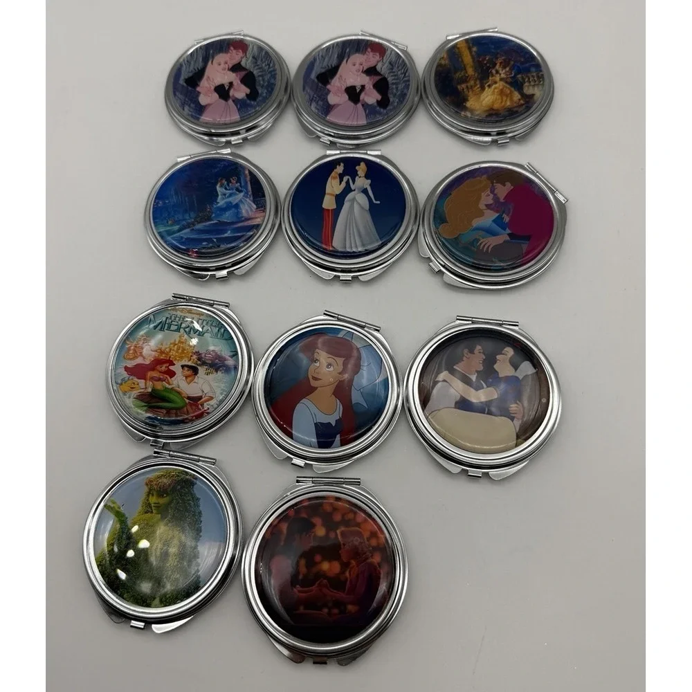 Prince Charming Princesses Disney Beauty Gift Makeup Compact Mirror Lot Of 11